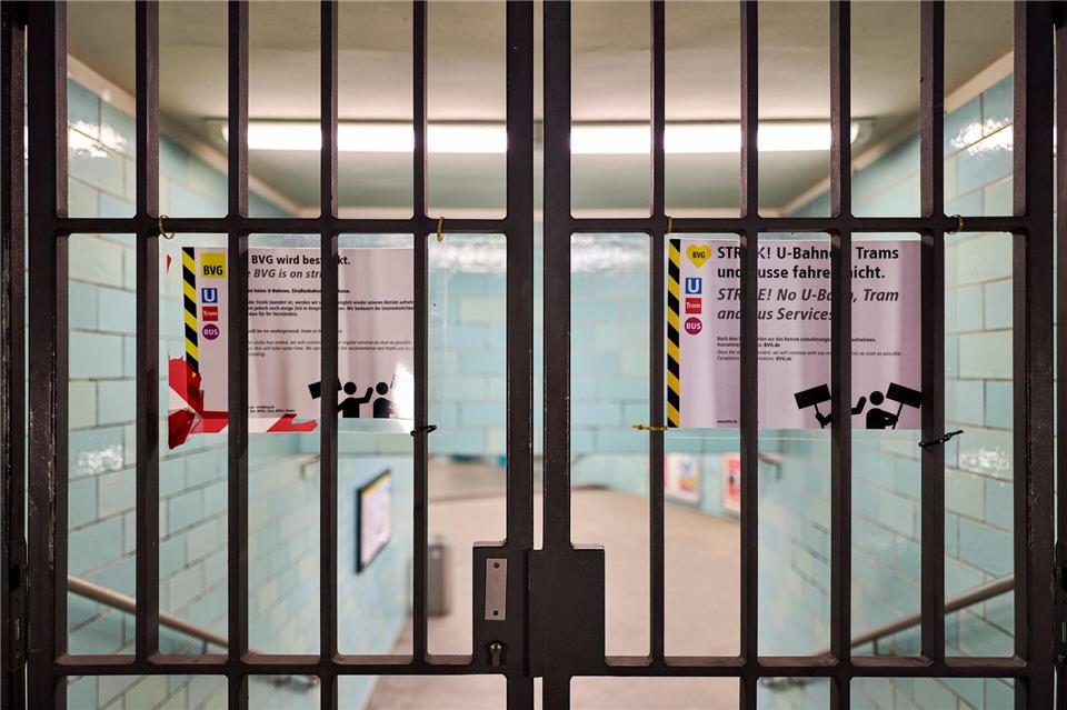 Die Gewerkschaft Verdi bestreikt für 48 Stunden den Berliner Nahverkehr.Michael Ukas/dpa