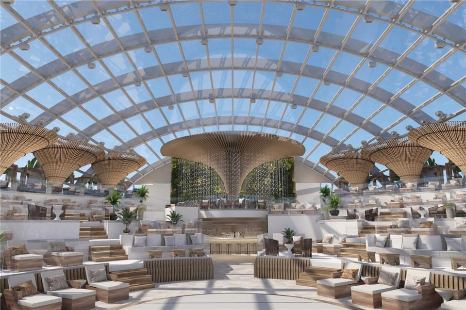 Die Glaskuppel „The Dome“ ist das herausragende Erkennungsmerkmal der „Star Princess“.Princess Cruises/dpa-tmn