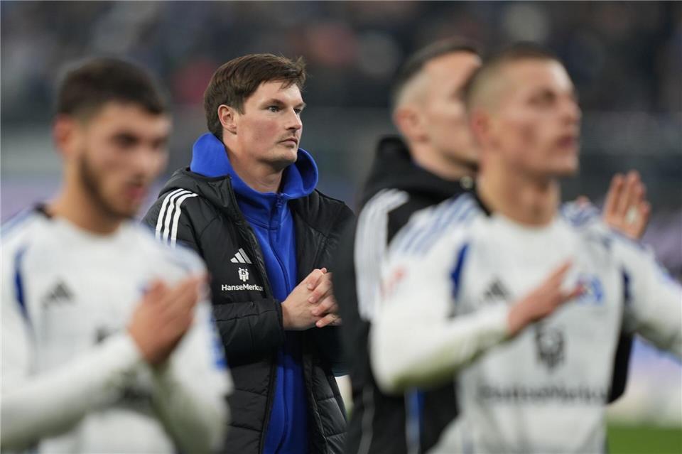 Die HSV-Spieler wollen mit ihm weiterarbeiten: Interimstrainer Merlin Polzin.Marcus Brandt/dpa