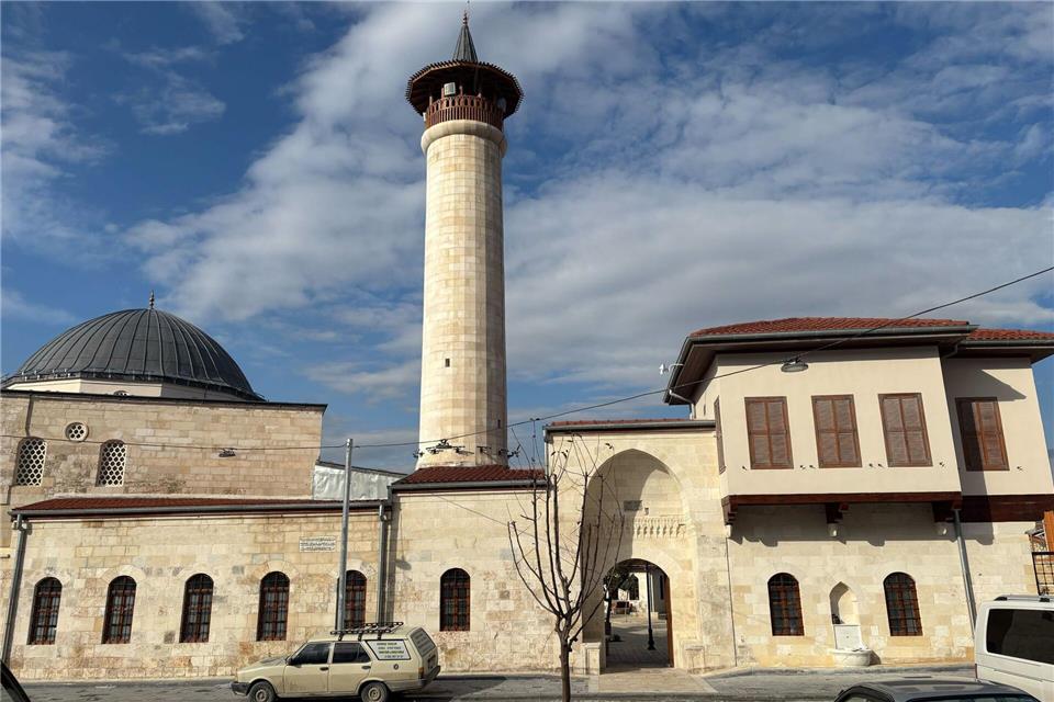 Die Habibi Neccar-Moschee wurde pünktlich zum Besuch des Präsidenten fertiggestellt.Mirjam Schmitt/dpa