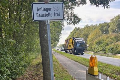 Cycle path on the B70 between Raesfeld and Borken is being renovated.