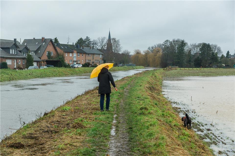 Die Hochwasserlage an der Issel gibt derzeit keinen besonderen Anlass zur Sorge.