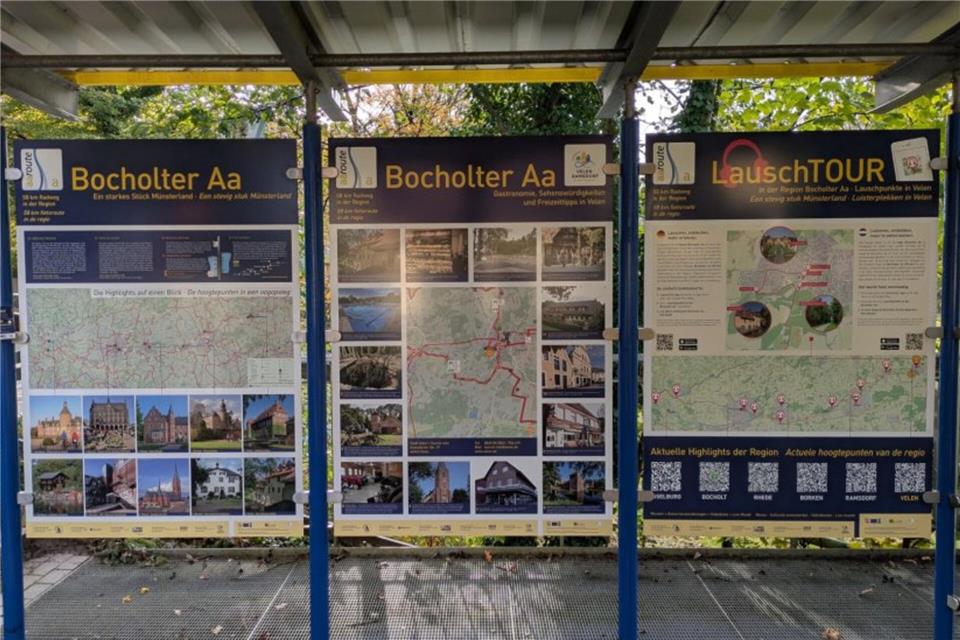 Die Infotafeln zur Bocholter Aa in Velen und Ramsdorf sind erneuert und mit Infos und Angeboten ergänzt worden.
