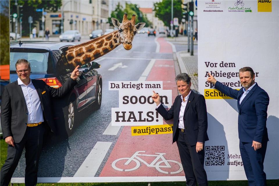 Die Kampagne wirbt für mehr Achtsamkeit im Straßenverkehr.Klaus-Dietmar Gabbert/dpa
