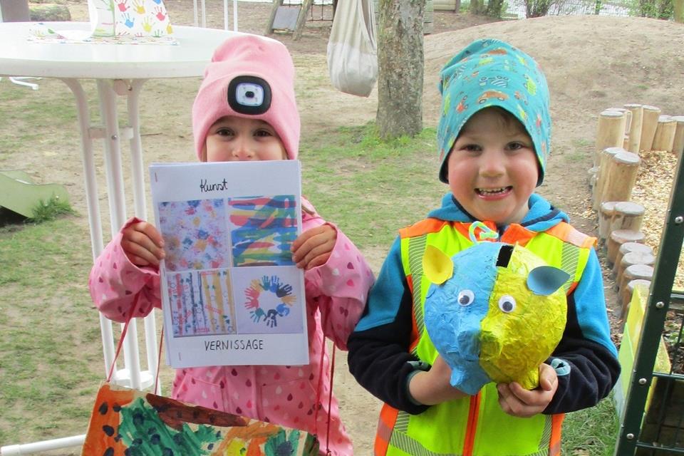 Die Kinder waren für die Ukraine-Aktion kreativ.