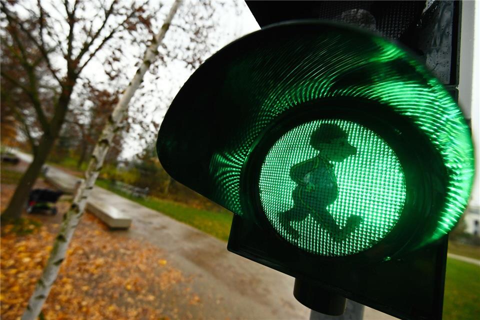 Die Kinderbuch-Figur Sams leuchtet in Bamberg nur auf einem Spielplatz. Nicolas Armer/dpa