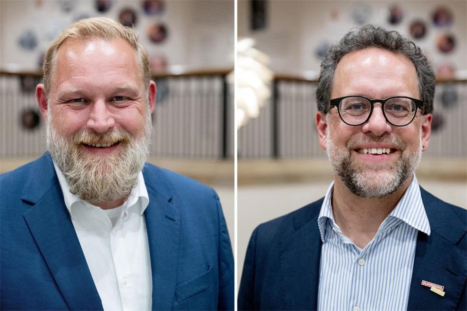 Die Kombo zeigt den unterlegenen Ulf Prange (links, SPD) und Wahlsieger Jascha Rohr (parteilos), Stichwahl-Kandidaten für das Amt des Oberbürgermeisters in der Stadt Oldenburg. (Archivbild)Hauke-Christian Dittrich/dpa