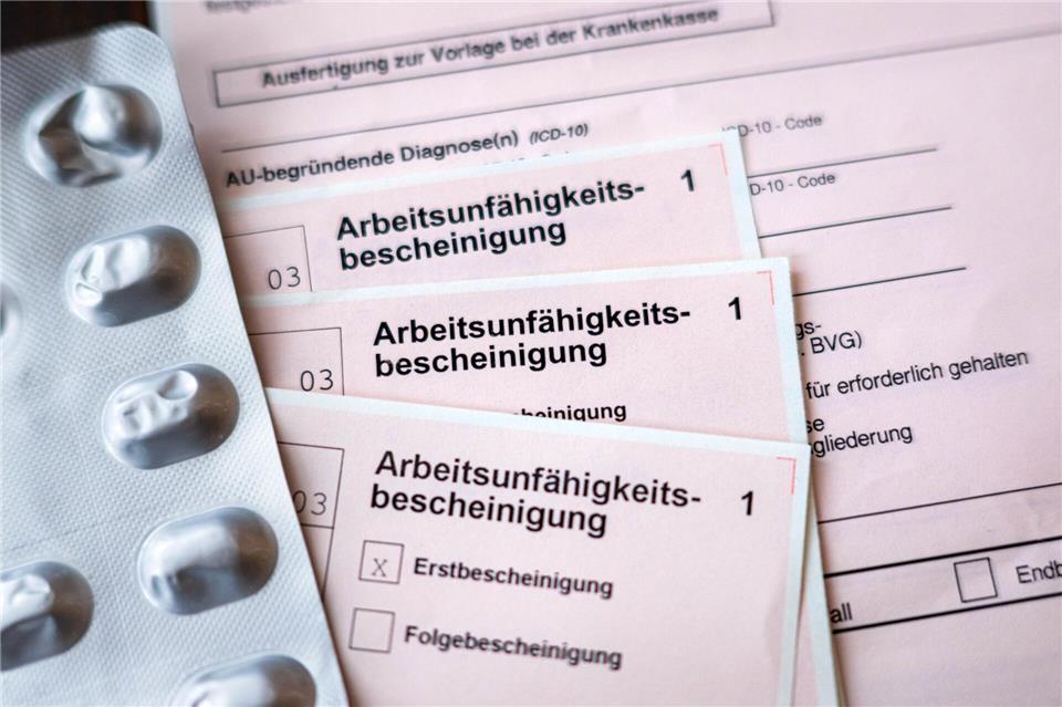 Die Krankenkasse DAK hat Fehlzeiten von Beschäftigten analysiert. (Symbolbild)Sina Schuldt/dpa