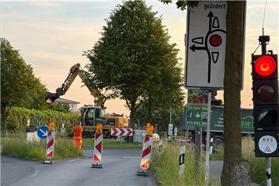 Roundabouts in Raesfeld rebuilt for heavy transports
