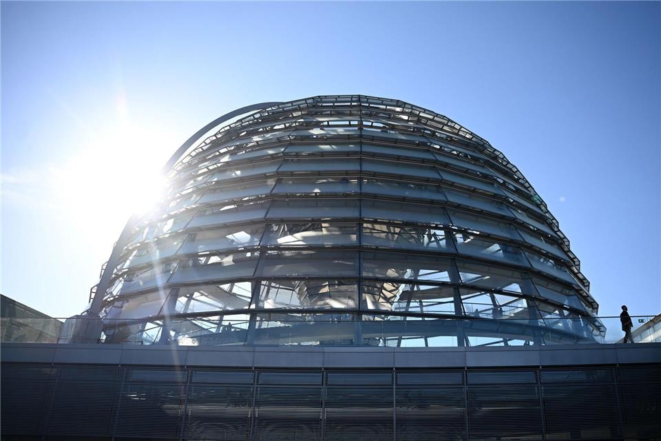 Die Kuppel des Reichstagsgebäudes.