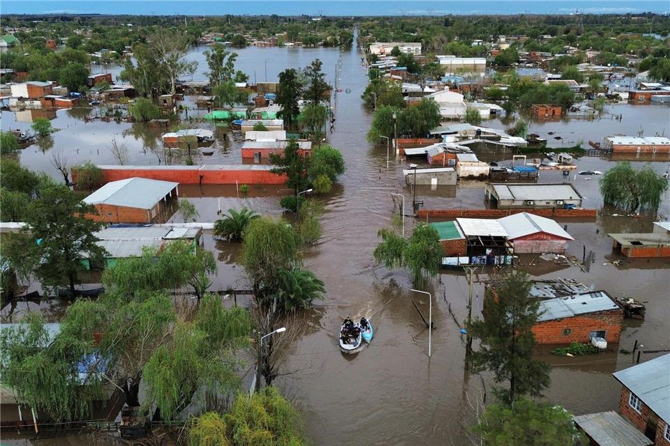 Die Lage im Norden der Provinz Buenos Aires ist nach drei Tagen Regen kritisch.Rodrigo Abd/AP/dpa