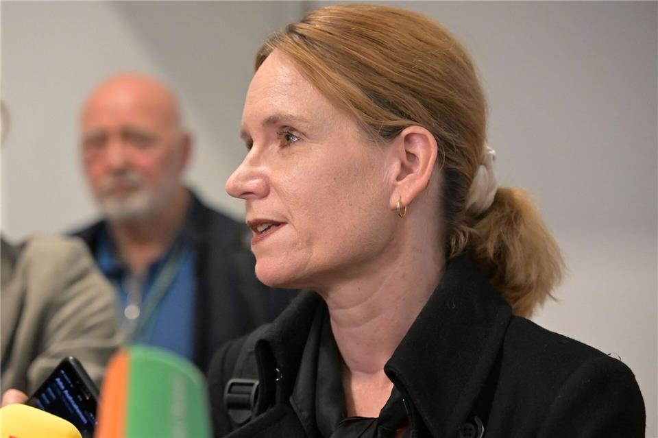 Die Landtagsabgeordnete der BSW-Fraktion in Brandenburg, Melanie Matzies, trat aus der Partei aus. (Archivbild)Michael Bahlo/dpa