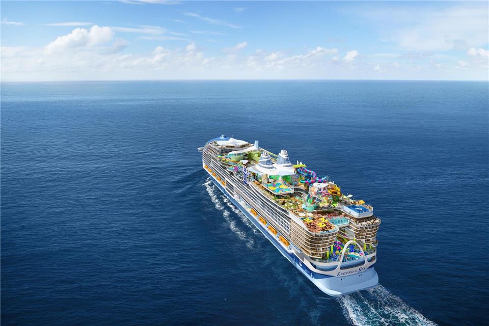 Die „Legend of the Seas“ soll ab Sommer 2026 zunächst durchs Mittelmeer fahren.Royal Caribbean Cruises/dpa-tmn