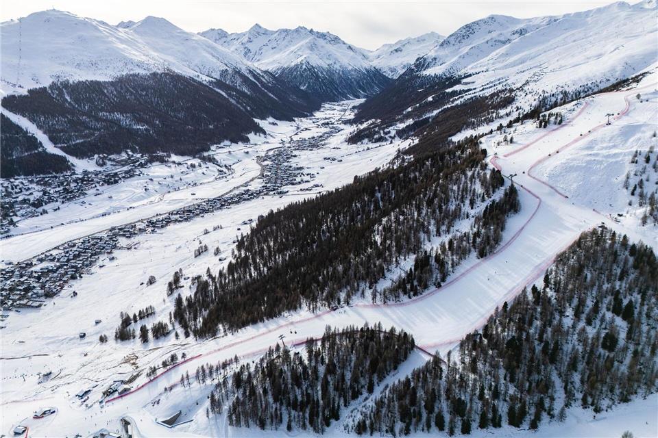 Die Li Zeta Slope ist eine der bekanntesten Pisten in Livigno: Sie verläuft wie ein Z auf dem Berg.Giovanni Levi/Livigno NEXT/dpa-tmn