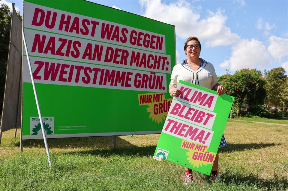 Die Menschen hätten die Chance, eine AfD-Alleinregierung zu verhindern, sagt Grünen-Spitzenkandidatin Susan Sziborra-Seidlitz.Peter Gercke/dpa