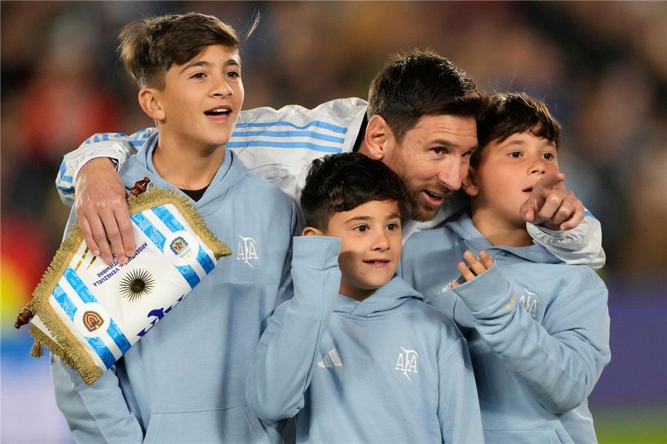 Die Messi-Familie war auch da. Gustavo Garello/AP/dpa