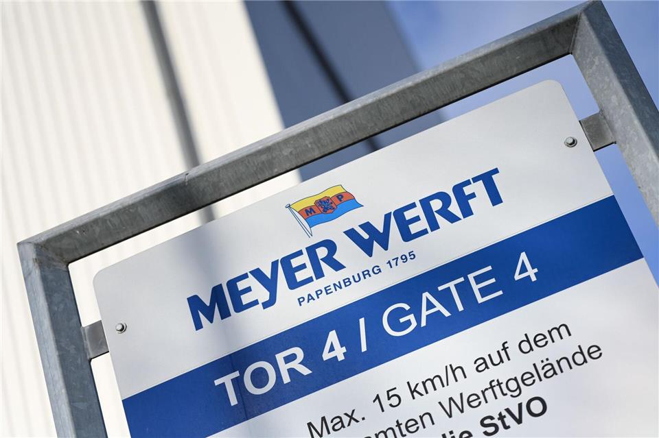 Die Meyer Werft gehört zu jeweils 40 Prozent dem Bund und dem Land Niedersachsen. (Archivbild)Lars Penning/dpa
