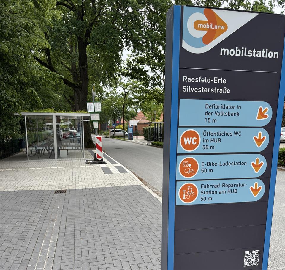 Die Mobilstation in Erle ist beschildert worden.