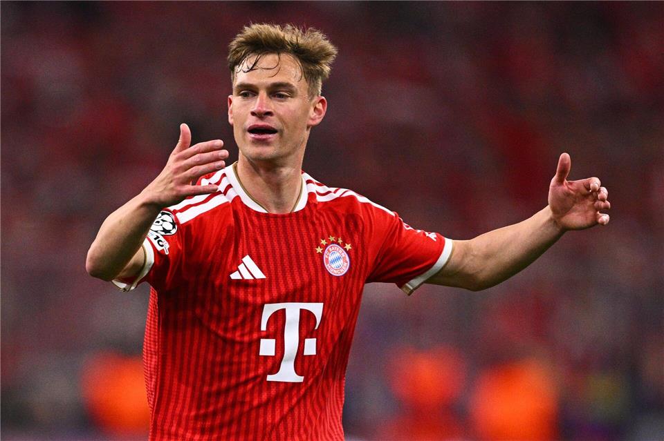 Die Nationalspieler des FC Bayern um Kapitän Joshua Kimmich werden nach dem verpassten Champions-League-Finale nun in der WM-Vorbereitung komplett dabei sein. Tom Weller/dpa