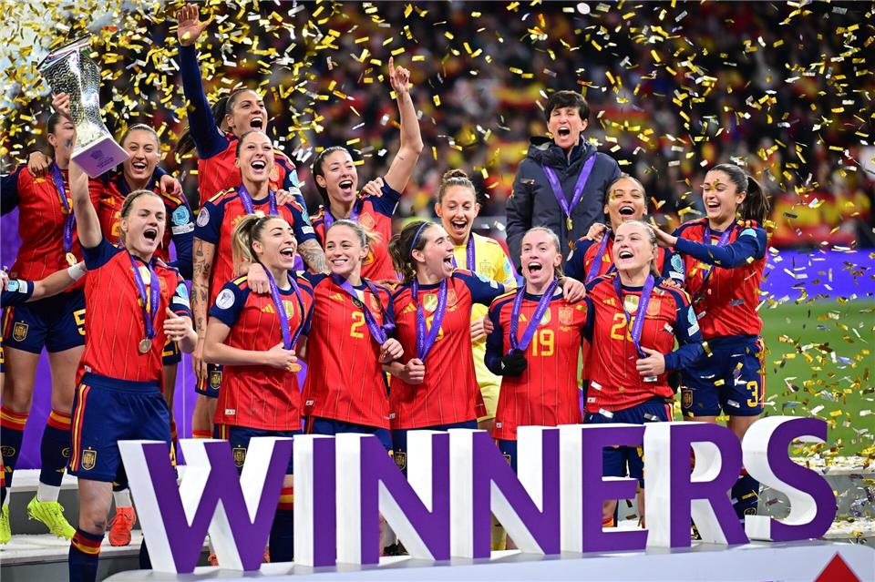 Die Nations-League-Siegerinnen kommen erneut aus Spanien.Sebastian Christoph Gollnow/dpa