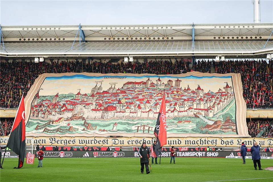 Die Nürnberger Fans zeigten ein imposante Choreohraphie.Daniel Karmann/dpa