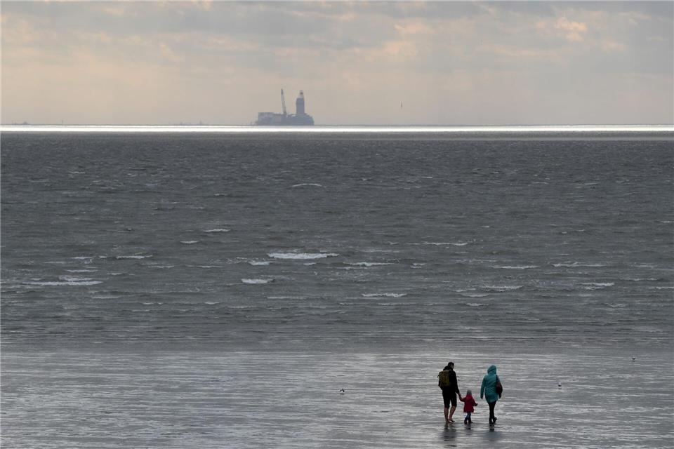 Die Ölplattform liegt im schleswig-holsteinischen Wattenmeer. (Archivbild)Carsten Rehder/dpa