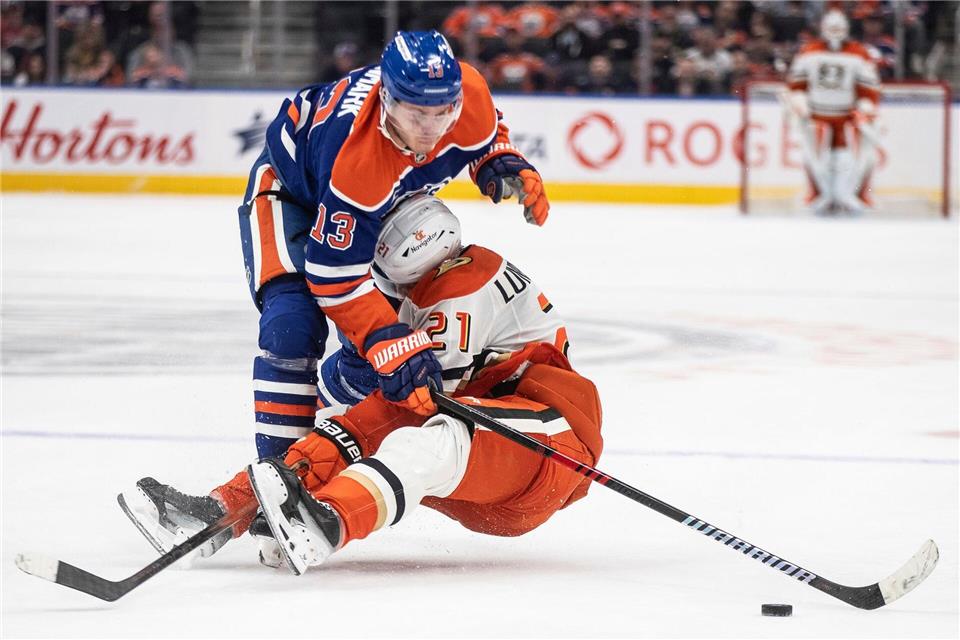 Die Oilers erlebten gegen die Ducks einen Rückschlag.JASON FRANSON/The Canadian Press/AP/dpa
