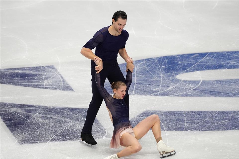 Die Olympia-Generalprobe haben Minerva Hase (v) und Nikita Volodin verpatzt.Mike Egerton/PA Wire/dpa