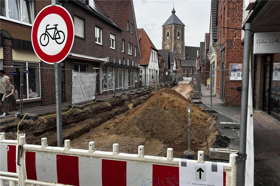 Die Ortskernsanierung in Ramsdorf erschwert seit vergangenem Jahr die Situation für Einzelhändler zusätzlich.