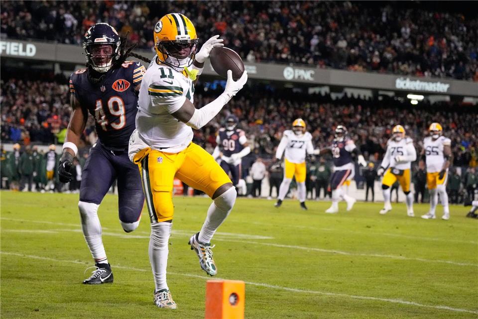 Die Packers lieferten sich ein packendes Playoff-Duell mit den Bears.Nam Huh/AP/dpa