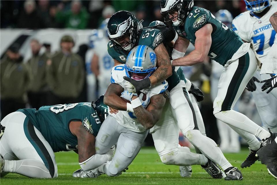 Die Philadelphia Eagles hatten die Detroit Lions fest im Griff.Matt Slocum/AP/dpa