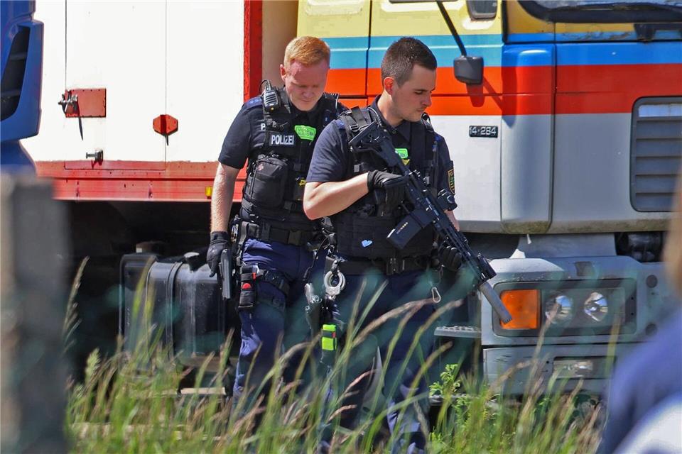 Die Polizei hat bei Leipzig einen Tiger erschossen. -/EHL Media/dpa