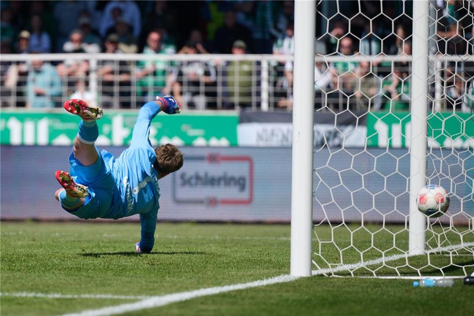 Die Preußen kassierten auch gegen Bielefeld mehrere Gegentore.Bernd Thissen/dpa