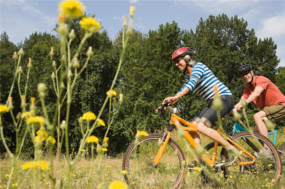 Die Radtouren führen auf etwa 25 bis 30 Kilometern auf befestigten Wegen rund um Reken.