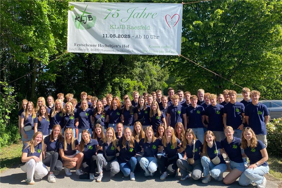 Die Raesfelder Landjugend hat am Sonntag ihr 75-jähriges Bestehen gefeiert.