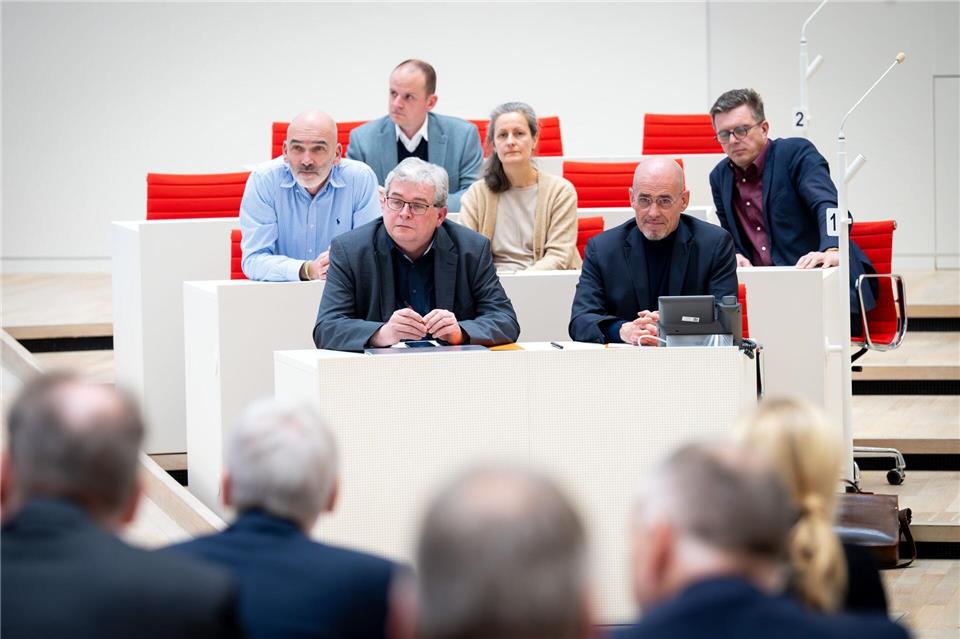 Die Reihen der BSW-Fraktion waren bei der Sondersitzung am Freitag schon stark ausgedünnt.Soeren Stache/dpa