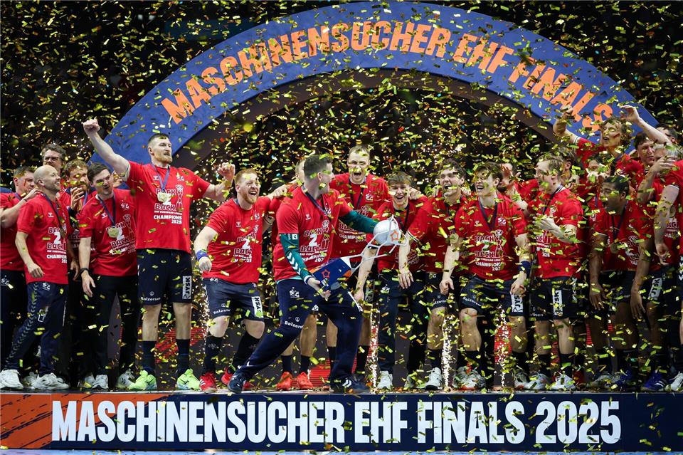Die SG Flensburg-Handewitt gewann 2024 und 2025 die European League. (Archivbild)Christian Charisius/dpa