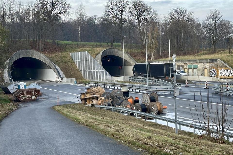 Die Sanierung des A4-Tunnels Königshainer Berge bei Görlitz steht vor dem Abschluss.Danilo Dittrich/dpa