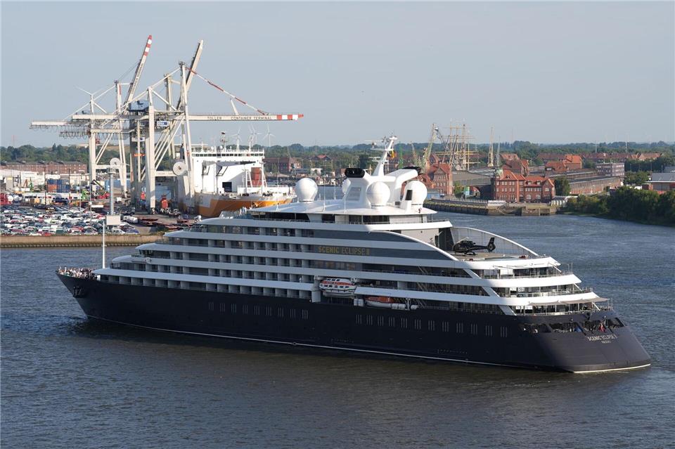 Die „Scenic Eclipse II“ bietet Platz für knapp 230 Gäste.Marcus Brandt/dpa
