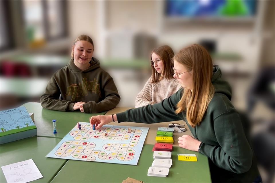 Die Schüler des Leistungskurs haben das Spiel „Hurrel Murrel“ zusammen entwickelt.