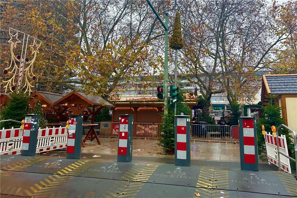 Die Sicherheitsmaßnahmen am Weihnachtsmarkt an der Gedächtniskirche wurden aktualisiert.Eleana Arioli/dpa