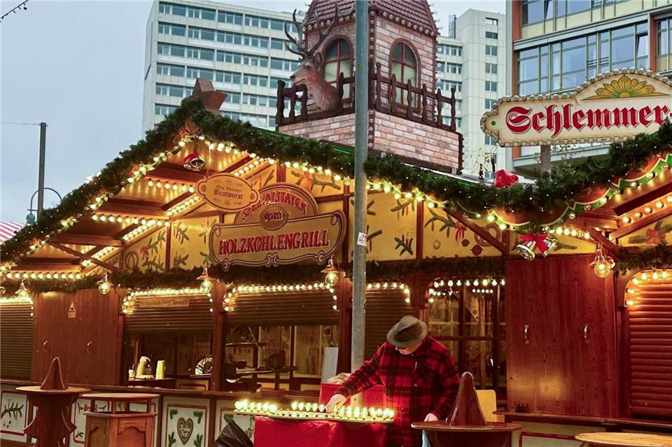 Die Sicherheitsmaßnahmen am Weihnachtsmarkt an der Gedächtniskirche wurden aktualisiert. Eleana Arioli/dpa