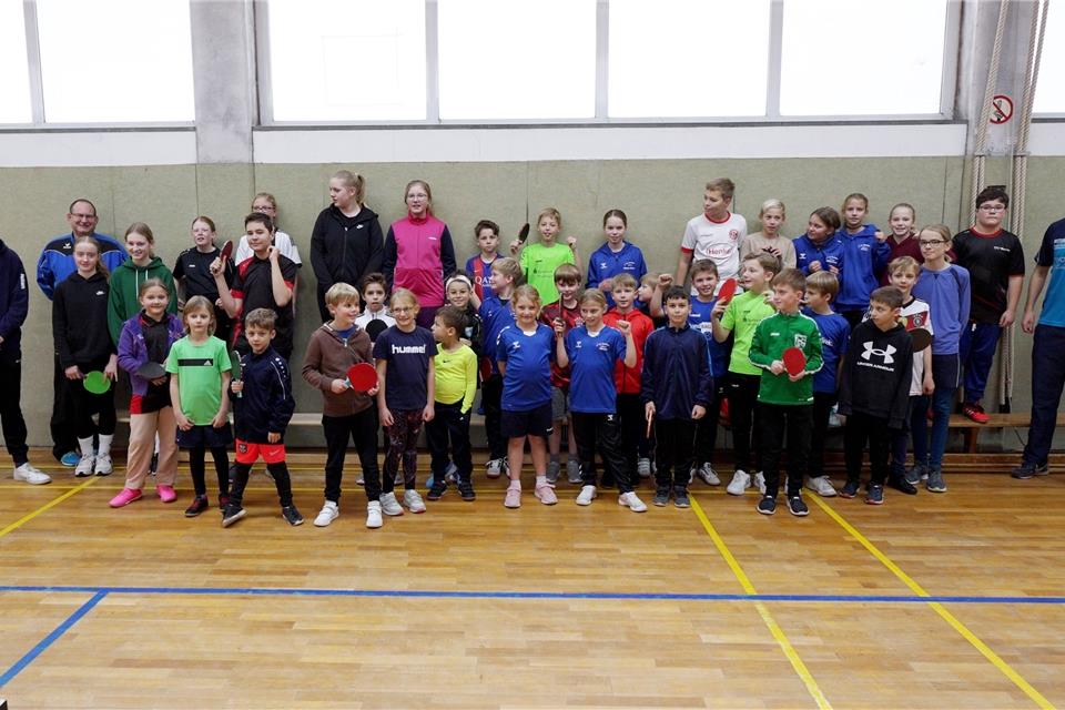 Die Sieger und Platzierten der Minimeisterschaften beim TV Borken.