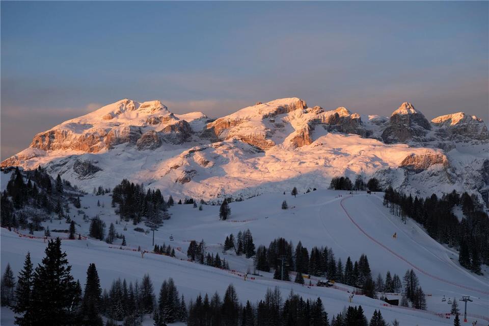 Die Sonne geht auf: Wer in der „Las Vegas Lodge“ frühstückt, hat einen Premiumblick auf den Sellastock.Florian Sanktjohanser/dpa-tmn