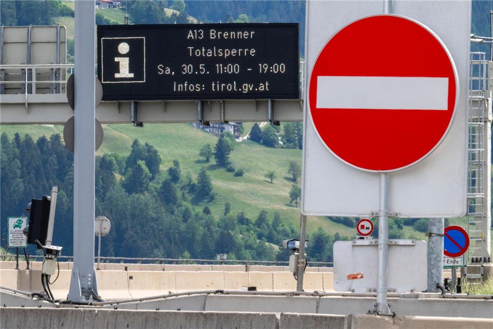 Die Sperre des Brenner-Korridors löste nicht das befürchtete Verkehrschaos aus.Peter Kneffel/dpa