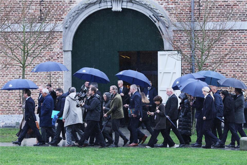 Die Spitzenpolitiker treffen sich auf einem Wasserschloss im flämischen Teil Belgiens.Omar Havana/AP/dpa