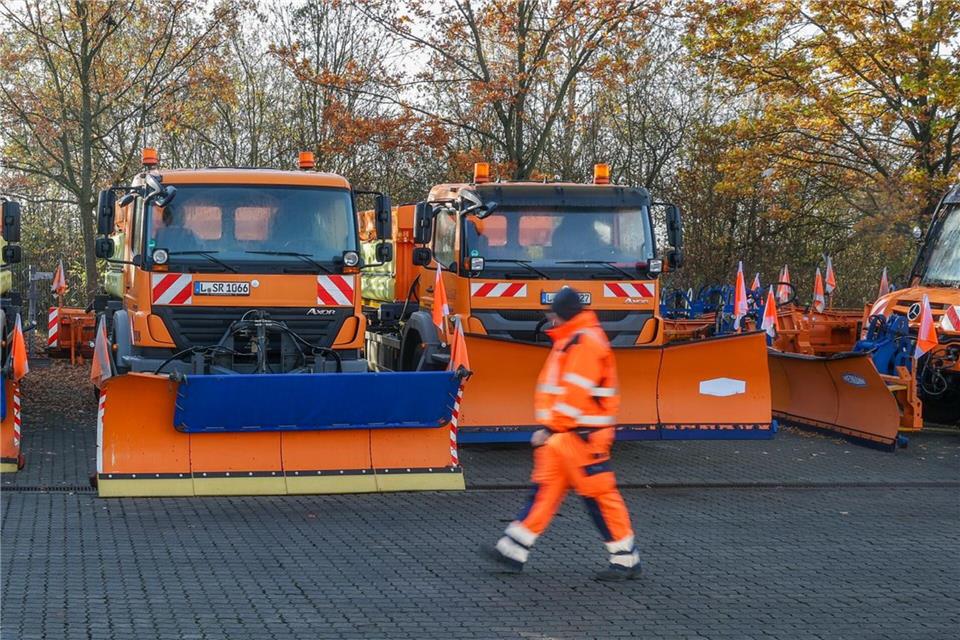 Die Stadt Leipzig verwendet sogenannten Blähschiefer zum Streuen. (Symbolbild)Jan Woitas/dpa
