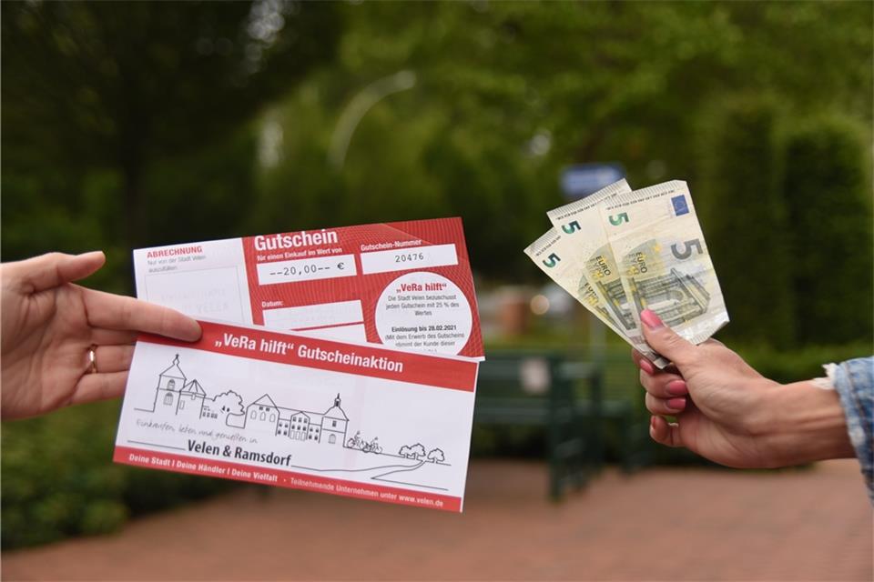 Die Stadt Velen hat ein Gutschein-System auf den Weg gebracht.