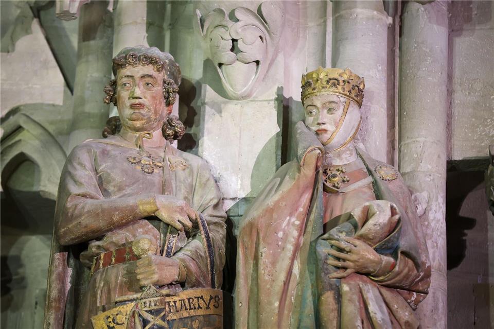 Die Stifterfigur der Uta im Naumburger Dom ist weithin bekannt. (Archivbild)Jan Woitas/dpa