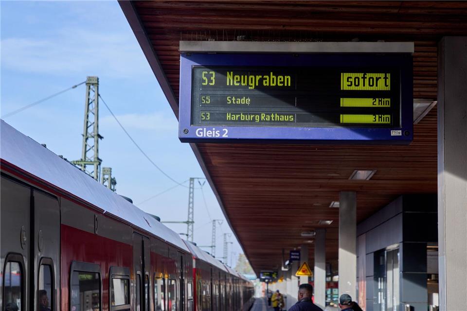 Die Strecke zwischen Wilhelmsburg und Neugraben wird im Mai wegen Bauarbeiten zwei Wochen lang gesperrt. (Archivbild)Georg Wendt/dpa